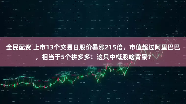全民配资 上市13个交易日股价暴涨215倍，市值超过阿里巴巴，相当于5个拼多多！这只中概股啥背景？